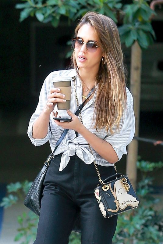 JESSICA ALBA Out and About in Santa Monica 04/23/2019