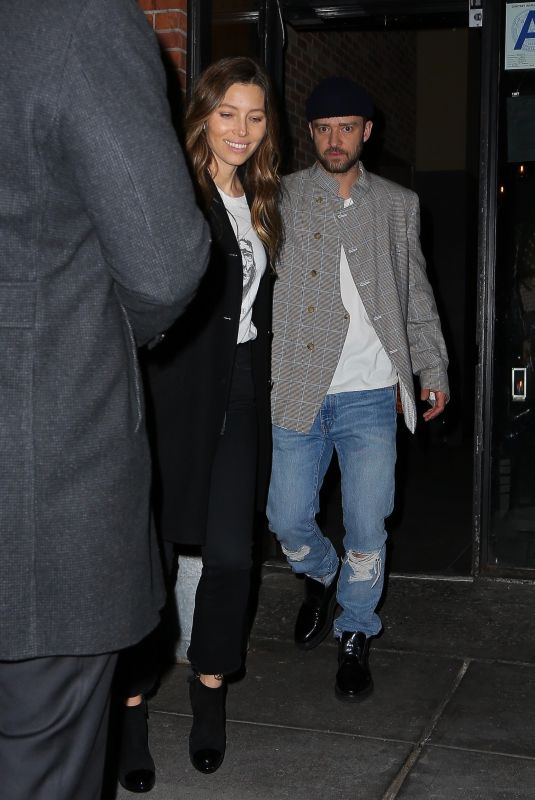 JESSICA BIEL and Justin Timberlake at Catch LA in New York 04/10/2019