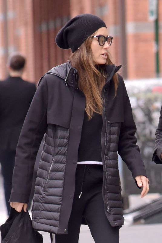 JESSICA BIEL Out and About in New York 04/12/2019