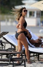 JESSICA LENDON in Swimsuit on the Beach in Miami 03/30/2019
