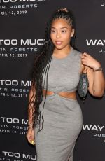 JORDYN WOODS and Justin Roberts at Way Too Much in West Hollywood 04/08/2019