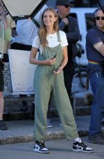 JOSEPHINE SKRIVER on the Set of Maybelline Commercial in New York 04/24/2019