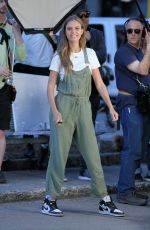 JOSEPHINE SKRIVER on the Set of Maybelline Commercial in New York 04/24/2019
