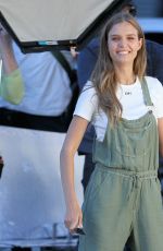 JOSEPHINE SKRIVER on the Set of Maybelline Commercial in New York 04/24/2019