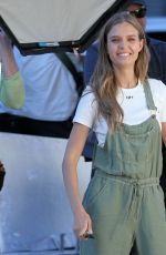 JOSEPHINE SKRIVER on the Set of Maybelline Commercial in New York 04/24/2019