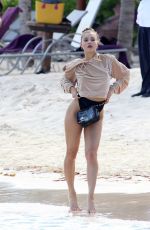 JOY CORRIGAN on the Set of a Photoshoot in Tulum 03/31/2019