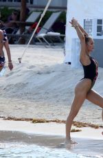 JOY CORRIGAN on the Set of a Photoshoot in Tulum 03/31/2019