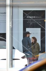 JULIANNE MOORE and Bart Freundlich Out Check New Tesla in New York 04/07/2019