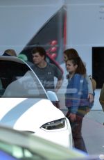 JULIANNE MOORE and Bart Freundlich Out Check New Tesla in New York 04/07/2019