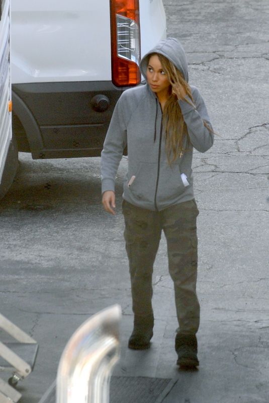 JURNEE SMOLLETT-BELL on the Set of Birds of Prey in Los Angeles 03/31/2019