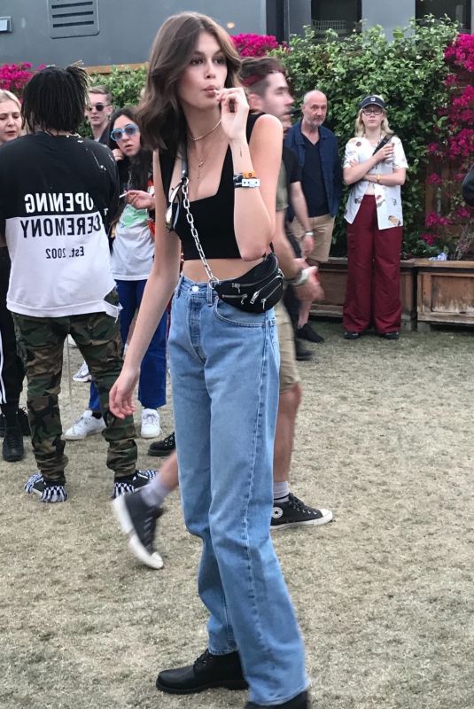 KAIA GERBER Out at Coachella Valley Music and Arts Festival in Indio 04/14/2019