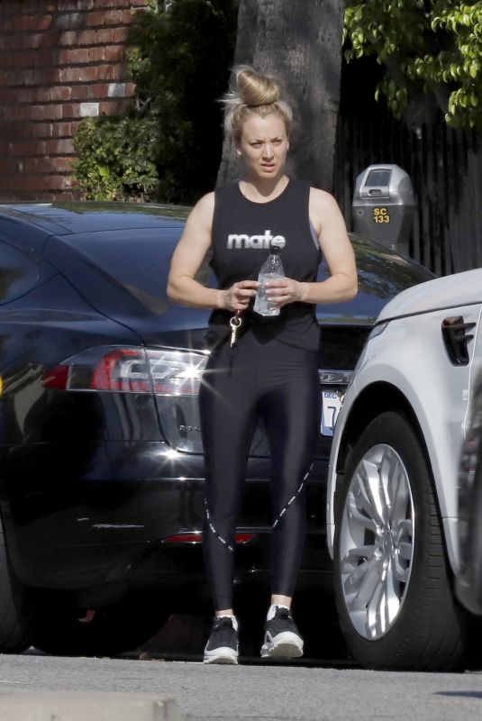 KALEY CUOCO Leaves a Gym in Los Angeles 04/18/2019