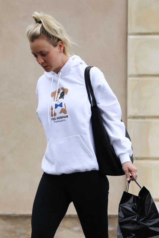 KALEY CUOCO Leaves a Nail Salon in Los Angeles 04/28/2019