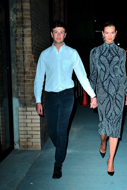 KARLIE KLOSS and Josh Kushner Leaves Project Runway Party in New York 04/18/2019