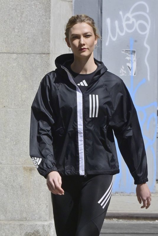 KARLIE KLOSS on the Set of a Adidas Photoshoot in New York 04/03/2019