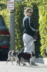 KATE MARA Out with Her Dogs in Los Angeles 04/07/2019