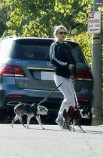KATE MARA Out with Her Dogs in Los Angeles 04/07/2019