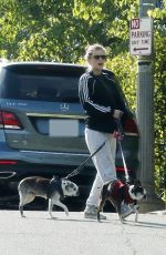 KATE MARA Out with Her Dogs in Los Angeles 04/07/2019