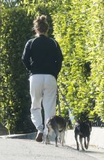 KATE MARA Out with Her Dogs in Los Angeles 04/07/2019