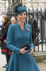 KATE MIDDLETON at Anzac Day Service of Commemoration and Thanksgiving at Westminster Abbey in London 04/25/2019