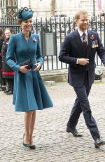 KATE MIDDLETON at Anzac Day Service of Commemoration and Thanksgiving at Westminster Abbey in London 04/25/2019
