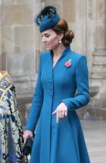 KATE MIDDLETON at Anzac Day Service of Commemoration and Thanksgiving at Westminster Abbey in London 04/25/2019
