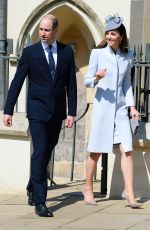 KATE MIDDLETON at Easter Sunday Church Service at St George
