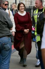 KATE WINSLET and SAOIRSE RONAN on the Set of Ammonite in London 04/17/2019