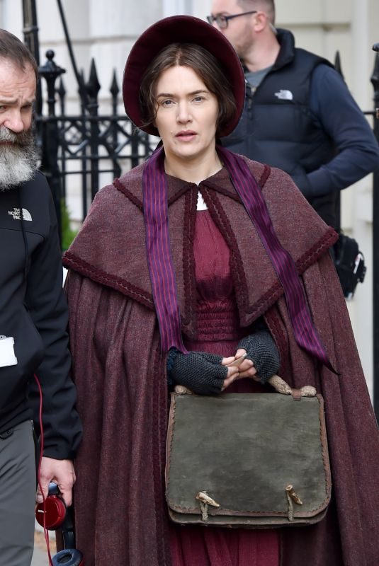 KATE WINSLET on the Set of Ammonite in London 04/17/2019