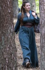 KATHERINE LANGFORD on the Set of Cursed in Frensham 04/27/2019