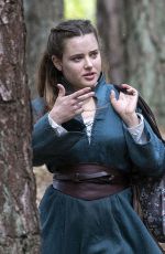 KATHERINE LANGFORD on the Set of Cursed in Frensham 04/27/2019