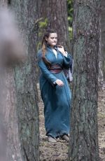 KATHERINE LANGFORD on the Set of Cursed in Frensham 04/27/2019