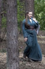 KATHERINE LANGFORD on the Set of Cursed in Frensham 04/27/2019