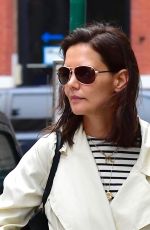 KATIE HOLMES Leaves a Cab in New York 04/18/2019