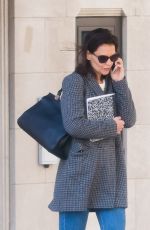 KATIE HOLMES Leaves Her Apartment in New York 04/16/2019