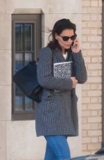 KATIE HOLMES Leaves Her Apartment in New York 04/16/2019