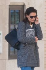 KATIE HOLMES Leaves Her Apartment in New York 04/16/2019