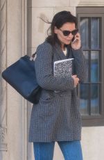 KATIE HOLMES Leaves Her Apartment in New York 04/16/2019