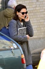KATIE HOLMES Out and About in New York 04/16/2019