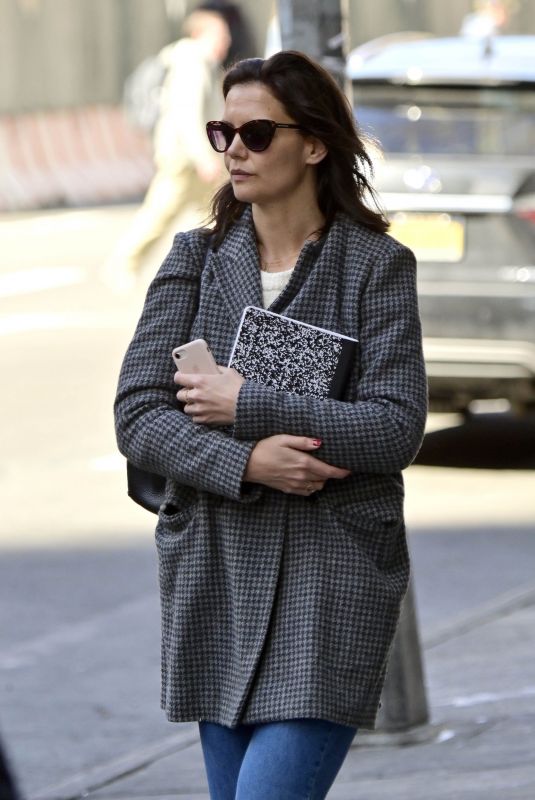 KATIE HOLMES Out and About in New York 04/16/2019