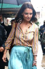 KATIE HOLMES Out and About in New York 04/22/2019