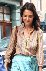 KATIE HOLMES Out and About in New York 04/22/2019