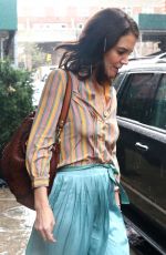 KATIE HOLMES Out and About in New York 04/22/2019