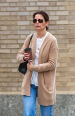 KATIE HOLMES Out for Coffee in New York 04/17/2019