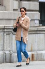 KATIE HOLMES Out for Coffee in New York 04/17/2019