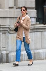 KATIE HOLMES Out for Coffee in New York 04/17/2019