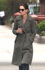 KATIE HOLMES Out in New York 04/18/2019