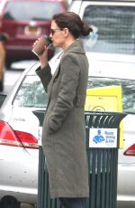 KATIE HOLMES Out in New York 04/18/2019
