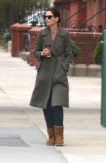 KATIE HOLMES Out in New York 04/18/2019