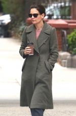 KATIE HOLMES Out in New York 04/18/2019